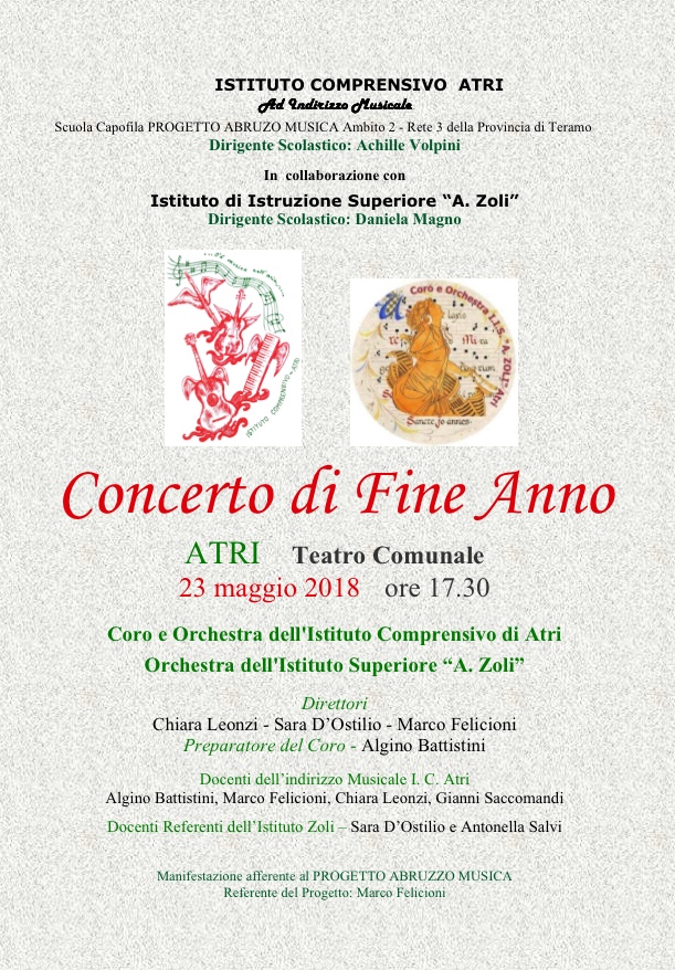 locandina concerto di fine anno